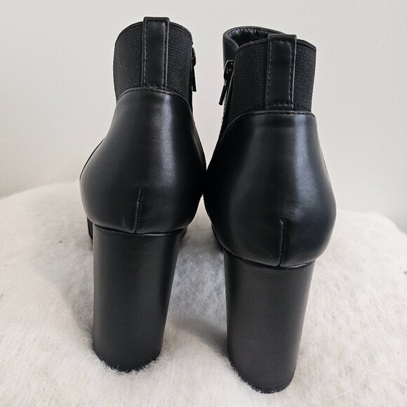 Bottines à talon bloc Kstudio noires - Picture 4 of 7